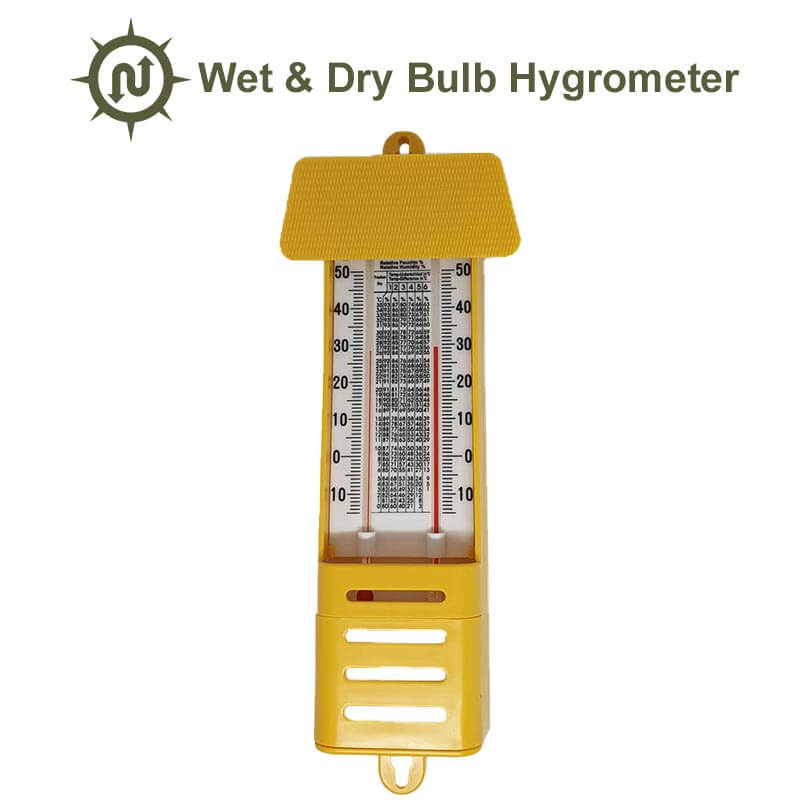 WALL THERMOMETER, WET & DRY BULB